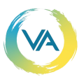 1.1 - White Circle VA Logo